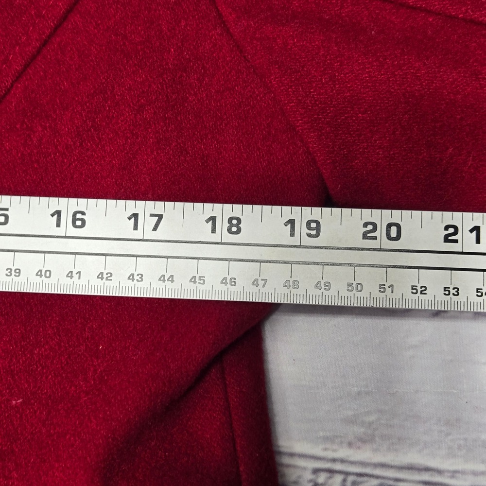 Michael Kors Womens Red Wool Blend Double Breasted Pea Coat Jacket Size 10 - Picture 10 of 12